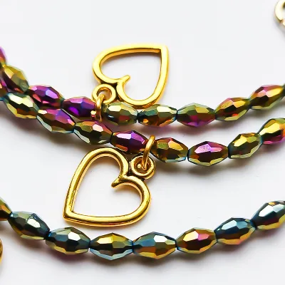 دستبند چند دور هفت رنگ کریستالی بلتاگالری مدل آروشا