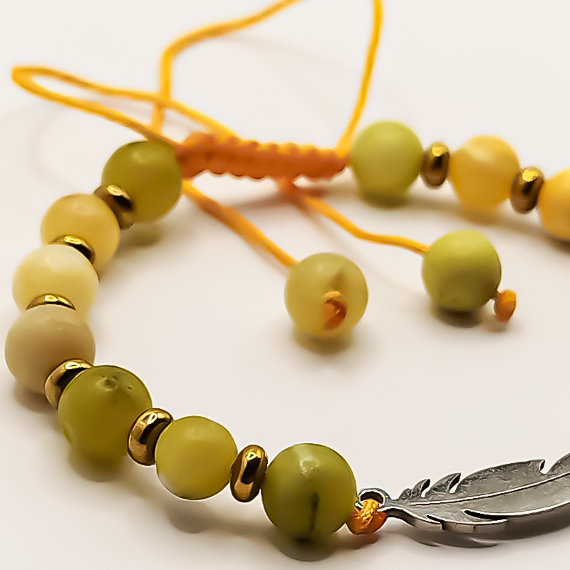 دستبند سنگی با پلاک برگ استیل مدل دارا بلتاگالری 3 دستبند سنگی با پلاک برگ استیل مدل دارا بلتاگالری