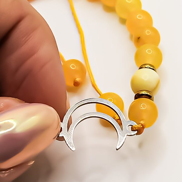 دستبند سنگ عقیق زرد مدل شارا بلتاگالری