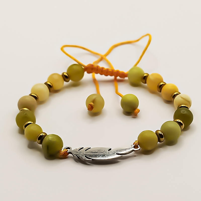 دستبند سنگی با پلاک برگ استیل مدل دارا بلتاگالری 7 دستبند سنگی با پلاک برگ استیل مدل دارا بلتاگالری