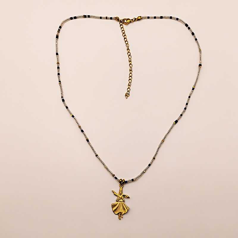 گردنبند منجوقی بلتاگالری مدل نیکا با آویز رقص سماع 6 گردنبند منجوقی بلتاگالری مدل نیکا با آویز رقص سماع