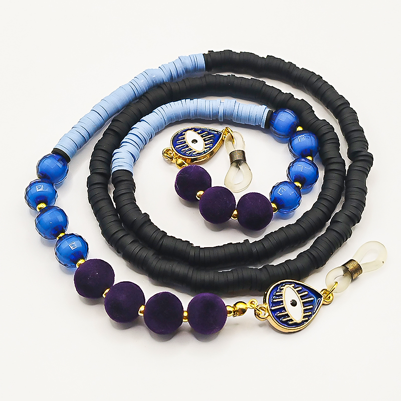 بند عینک فیمو مشکی و آبی آسمانی بلتا گالری مدل فروغ 8 بند عینک مردانه بلتا مدل فیمو آبی مشکی