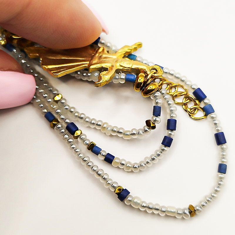 گردنبند منجوقی بلتاگالری مدل نیکا با آویز رقص سماع 3 گردنبند منجوقی بلتاگالری مدل نیکا با آویز رقص سماع