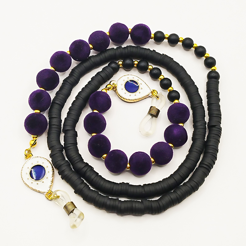 بند عینک اونیکس مات و فیمو مشکی بلتا گالری مدل مالدیو 11 بند عینک مشکی مدرن بلتا گالری