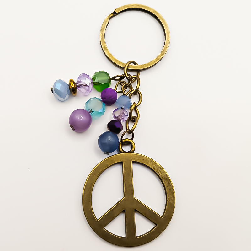 جاکلیدی برنجی بلتاگالری با آویز صلح