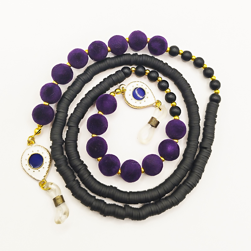 بند عینک اونیکس مات و فیمو مشکی بلتا گالری مدل مالدیو 3 بند عینک دستساز بلتا گالری مدل اونیکس مشکی