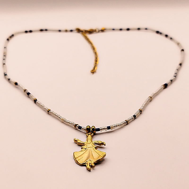 گردنبند منجوقی بلتاگالری مدل نیکا با آویز رقص سماع 5 گردنبند منجوقی بلتاگالری مدل نیکا با آویز رقص سماع