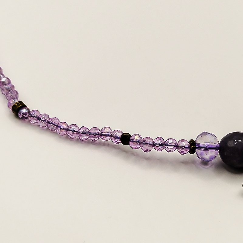 گردنبند بنفش بلتاگالری مدل نسترن با آویز جغد 2 گردنبند بنفش بلتاگالری مدل نسترن با آویز جغد