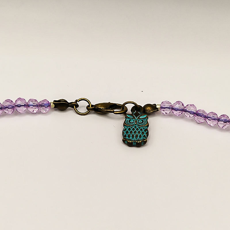 گردنبند بنفش بلتاگالری مدل نسترن با آویز جغد 5 گردنبند بنفش بلتاگالری مدل نسترن با آویز جغد